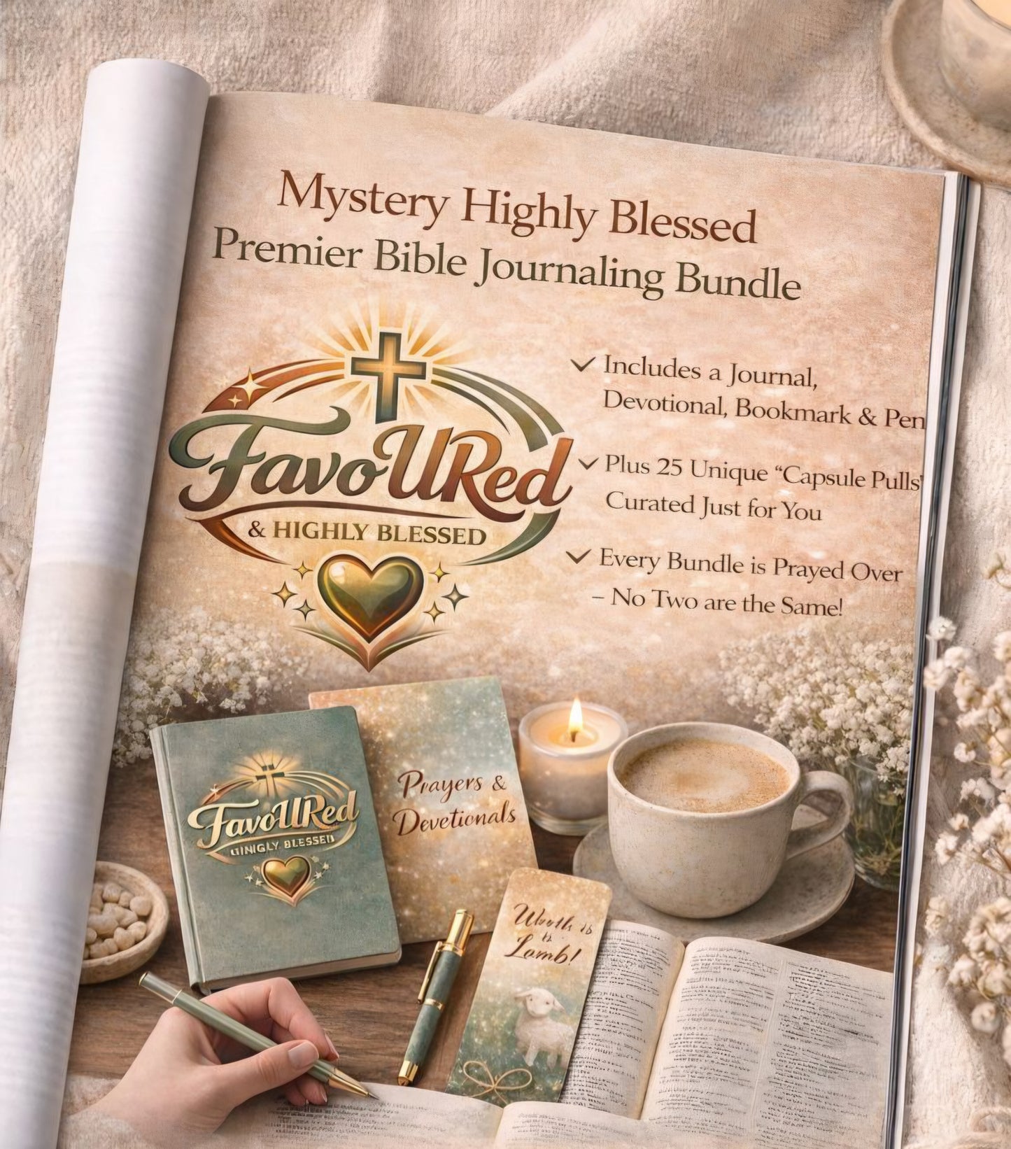 Mystery "Highly Blessed" Premier Bible Journaling Bundle